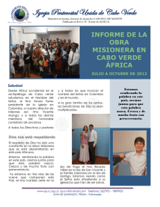 INFORME CABO VERDE  - Iglesia Pentecostal Unida de Colombia