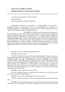 Teatro de La Abadía. 26.1.2015 Segunda edición de «Cómicos de