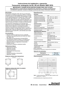 56RF-IN010A-ES-P, Instrucciones de instalación y operación