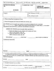 Orden de Encarcelamiento/Commitment Form