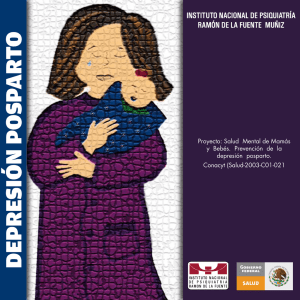 Depresion posparto - Instituto Nacional de Psiquiatría