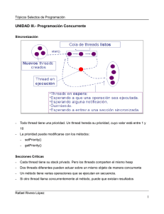 UNIDAD III.- Programación Concurrente