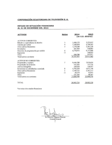 corporación ecuatoriana de televisión sa estado de