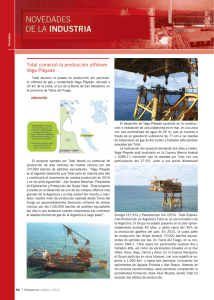Total comenzó la producción offshore Vega Pléyade