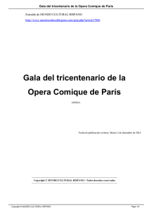 Gala del tricentenario de la Opera Comique de París