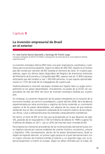 La inversión empresarial de Brasil en el exterior Capítulo 9