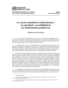 La escasez mundial de medicamentos y la seguridad y