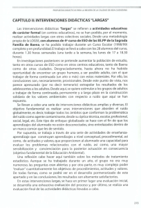 CAPÍTULO II: INTERVENCIONES DIDÁCTICAS "LARGAS"