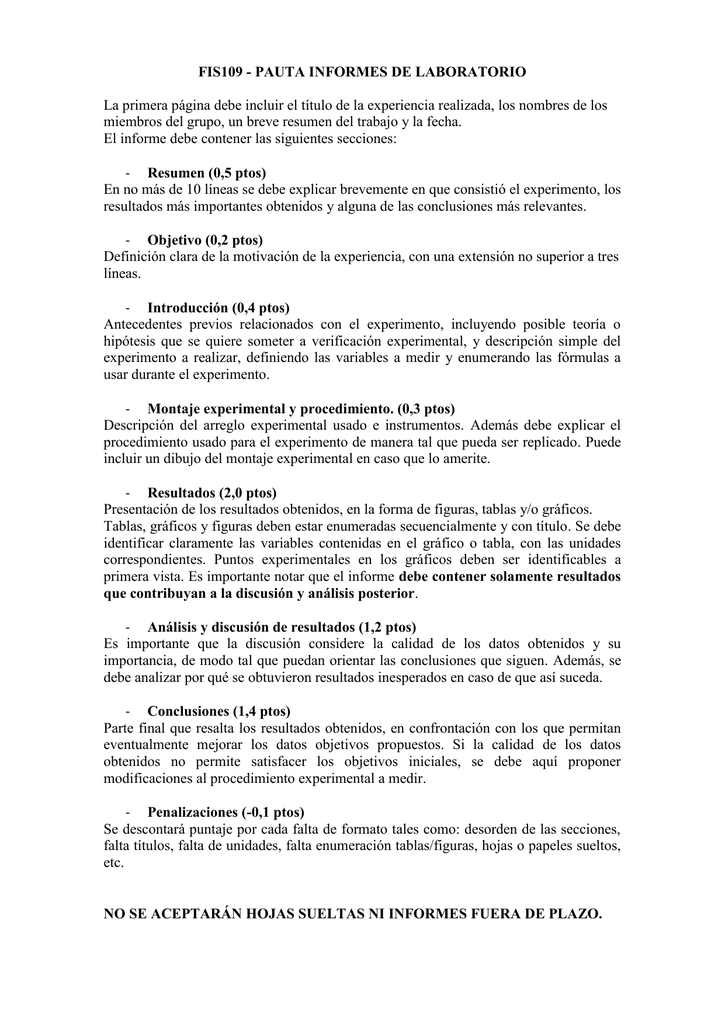 Como hacer una discusion de un informe de laboratorio