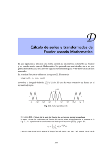 Cálculo de series y transformadas de Fourier usando Mathematica