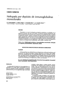 nefropatía por depósito de inmunoglobulinas monoclonales