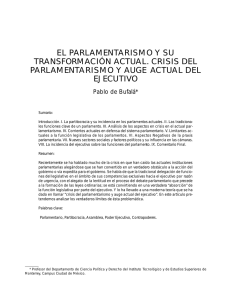 el parlamentarismo y su transformación actual. crisis del