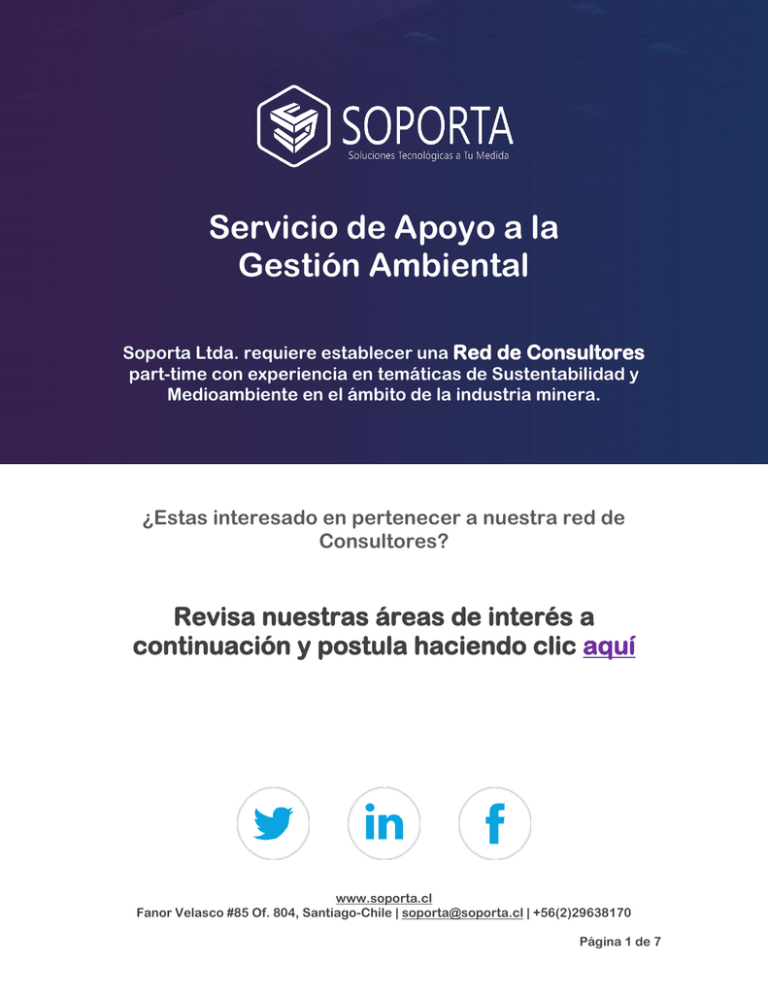 Servicio De Apoyo A La Gesti n Ambiental