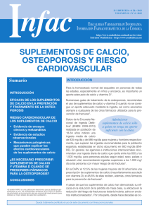 suplementos de calcio, osteoporosis y riesgo