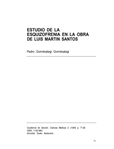 Estudio de la esquizofrenia en la obra de Luis Martín Santos