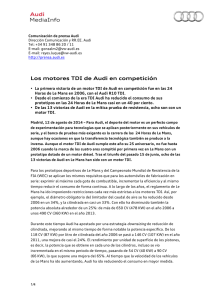 Los motores TDI de Audi en competición