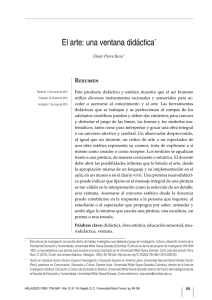 El arte: una ventana did&aacute;ctica*1