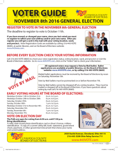 voter guide - City of Cleveland