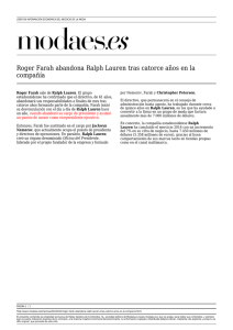Roger Farah abandona Ralph Lauren tras catorce