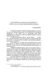 LOS JUDIOS EN LA EPOCA DE ALFONSO IV,