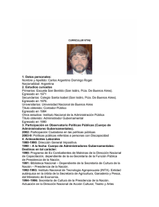 1. Datos personales: Nombre y Apellido: Carlos Argentino Domingo
