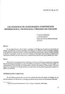 LAS ALMAGRAS DE ALMIZARAQUE: COMPOSICIÓN