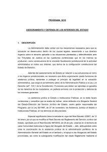 PROGRAMA 921S ASESORAMIENTO Y DEFENSA DE LOS