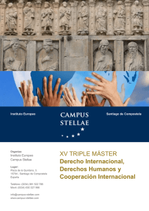 XV TRIPLE MÁSTER Derecho Internacional, Derechos Humanos y