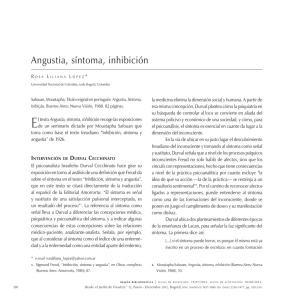 Angustia, síntoma, inhibición - Universidad Nacional de Colombia