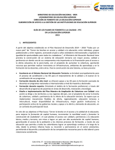 Guía de Planes de Fomento a la Calidad