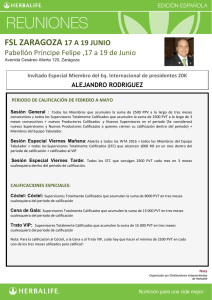 FSL ZARAGOZA 17 A 19 JUNIO Pabellón Príncipe Felipe ,17 a 19