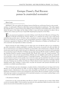 Enrique Dussel y Paul Ricœur - Viterbo University Journals