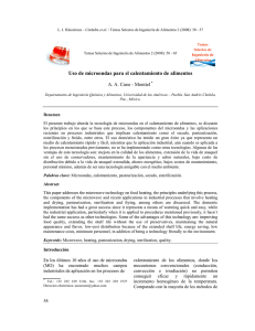 Uso de microondas para el calentamiento de alimentos