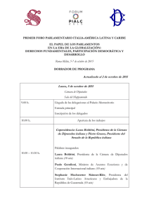 Programa provisional - Parlamento Italiano