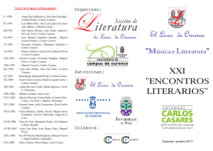 Programa dos XXI Encontros Literarios do Liceo de Ourense.