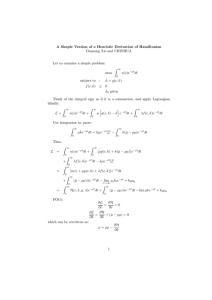 A Simple Version of a Heuristic Derivation of Hamiltonian Danyang