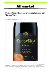 Pernod Ricard Bodegas crece capitaneada por `Campo