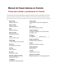 Manual de frases básicas en francés