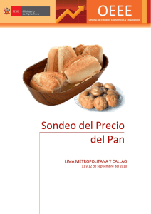 Estudio de Precio del Pan, referencia: 11 y 12 de setiembre de 2010
