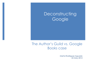 The Author`s Guild vs. Google Books case