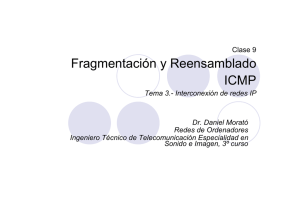 Fragmentación y Reensamblado ICMP