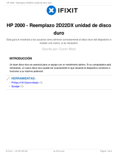 HP 2000 - Reemplazo 2D22DX unidad de disco duro