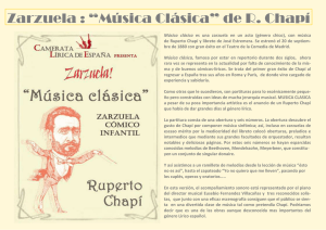 Zarzuela : “Música Clásica” de R. Chapí