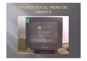 APARECERA EL MENU DE UBUNTU