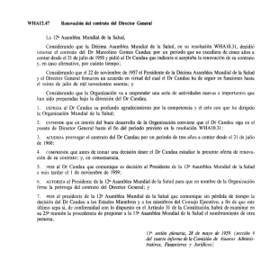 Renovación del contrato del Director General