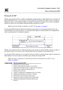 Protocolo ICMP - Universidad Tecnológica Nacional