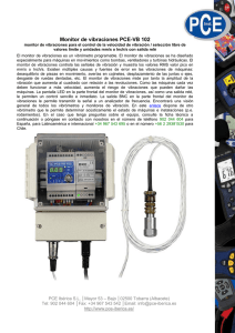 Monitor de vibraciones PCE-VB 102