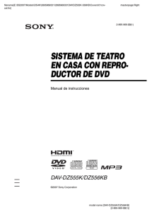 sistema de teatro en casa con repro- ductor de dvd