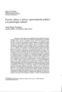 Psyche, ethnos y demos: aproximación política a la