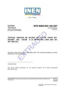 NTE INEN-ISO 105-X07 - Servicio Ecuatoriano de Normalización